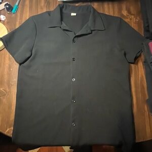 Classic Black Men's Dress Shirt